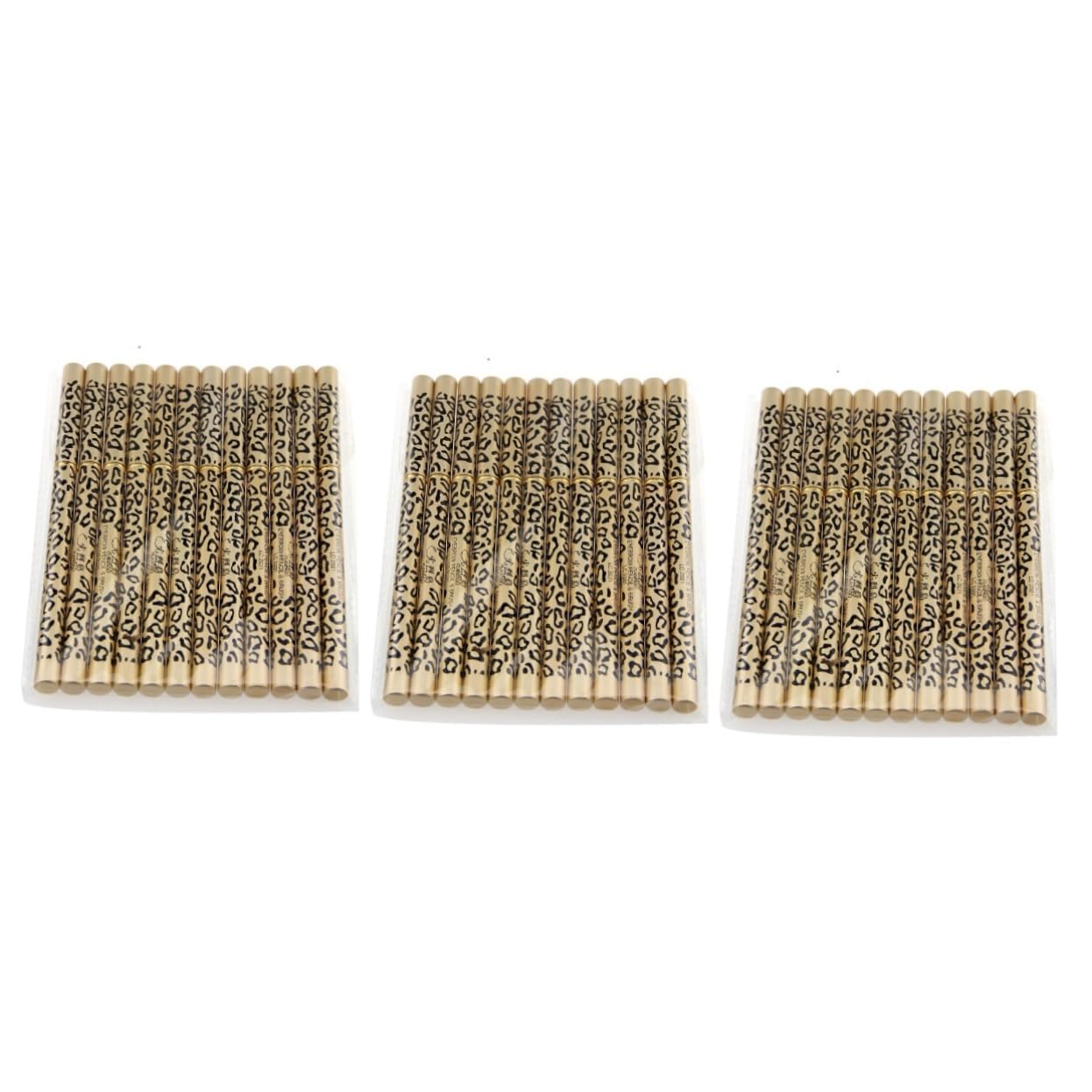 Healeved 3pezzi Matite Per Sopracciglia e Eyeliner Impermeabili Con Pennello Integrato Design a Doppia Testa Dura a Motivo Leopardo Per Trucco Professionale