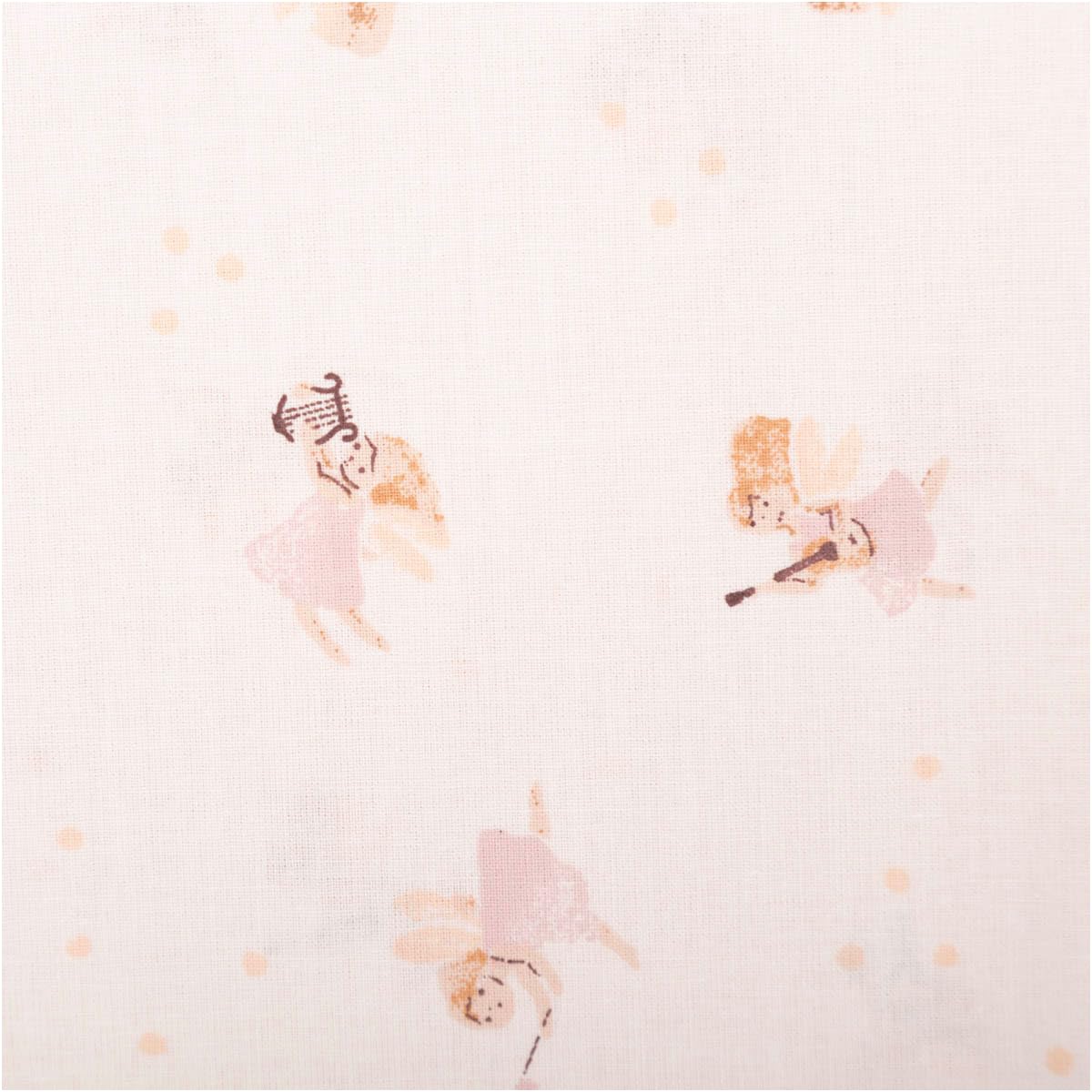 Cotton Christmas Fabric Angel Aurore Pink 1.47 m Width Sold by the Metre Ideal for Sewing & DIY (147 cm Width)