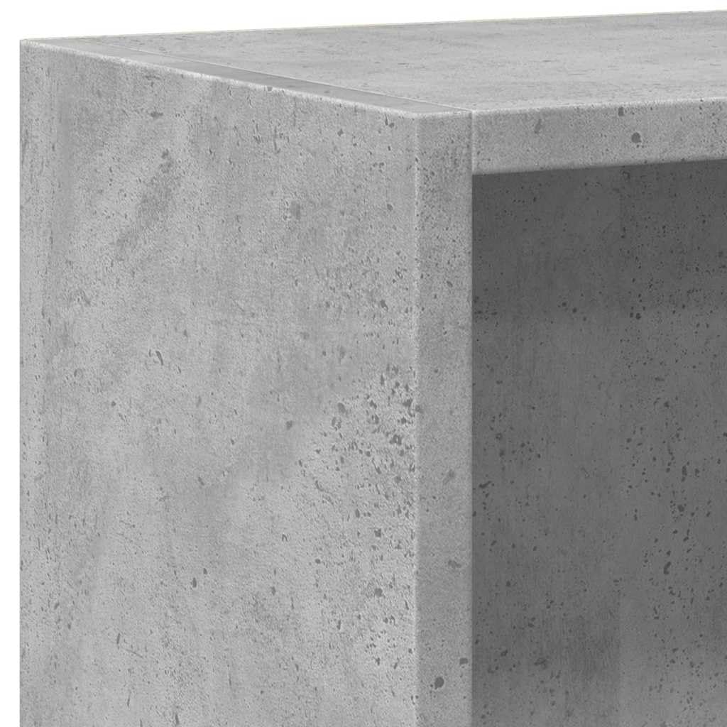 Libreria a 2 scomparti, grigio cemento, 60 x 30 x 76,5 cm, in legno con spazio, salvaspazio come scaffale e divisorio per soggiorno, ufficio, studio, cameretta dei bambini, ripiano aperto