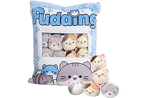 Plush Pillow Throw Pillow, Gifts Plush Cotton Stuffed Animal Cat Toy Pillow for Girls Kids