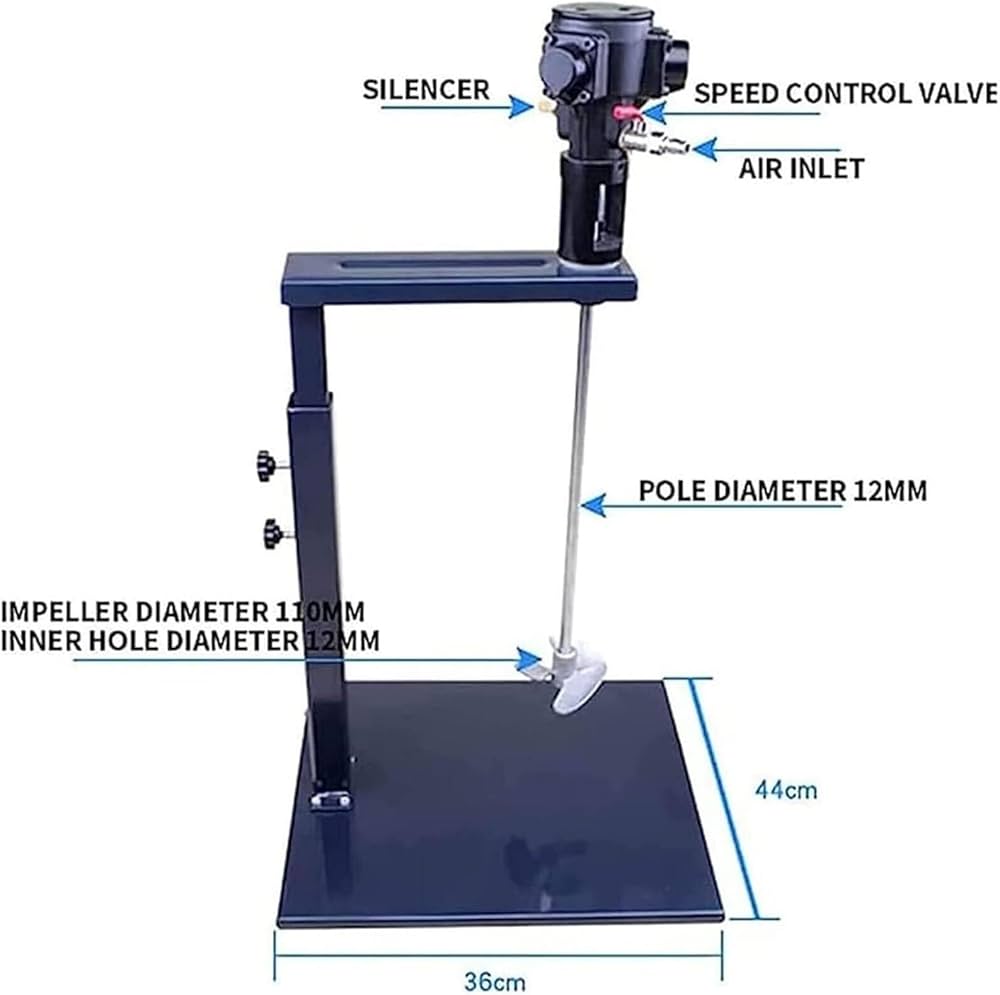 Amazon | 空気圧式塗料ミキサー機、ステンレススチール製自動塗料撹拌