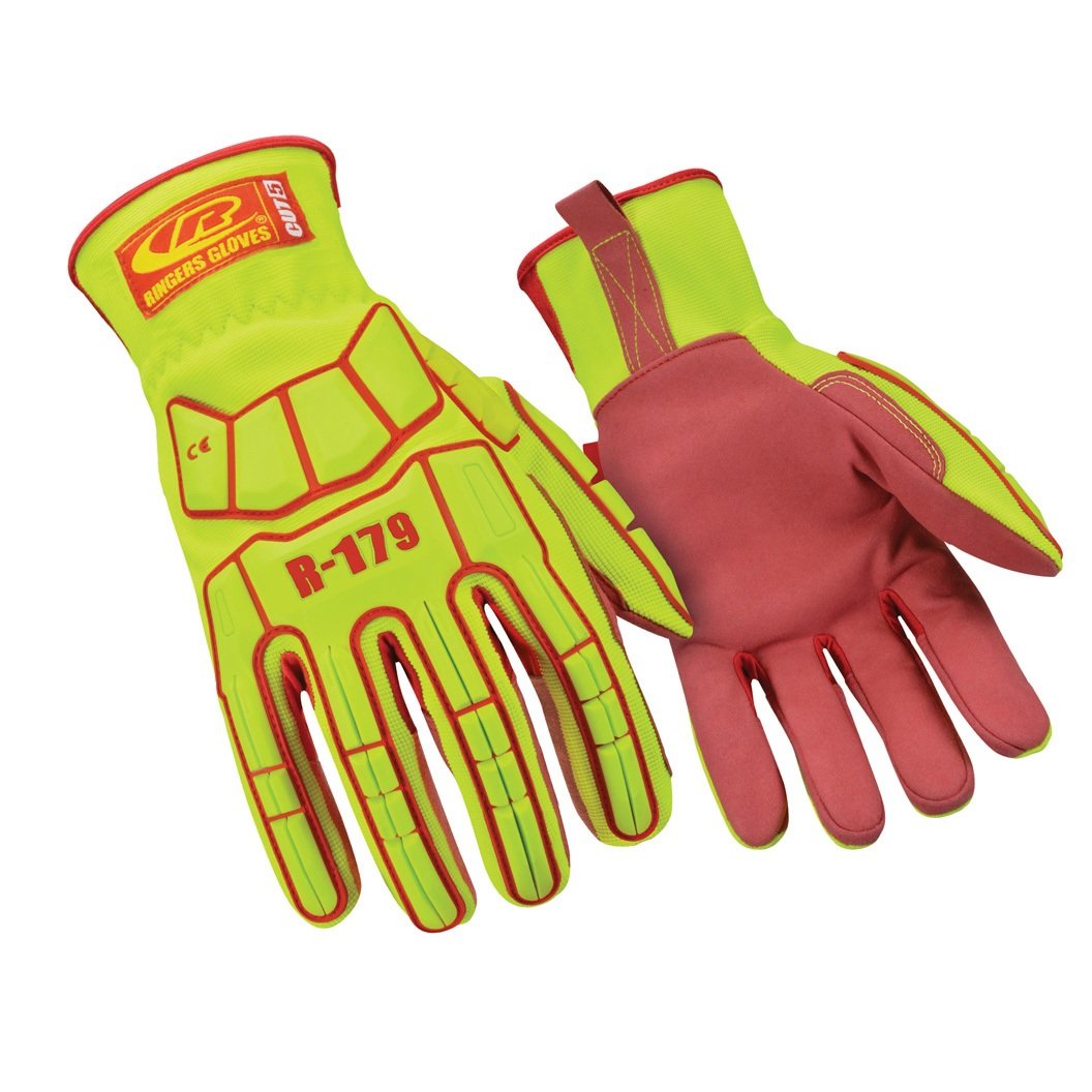 Ansell RINGERS R179 Mechanical Protection Gloves - XL, Hi Viz (1 Pair)