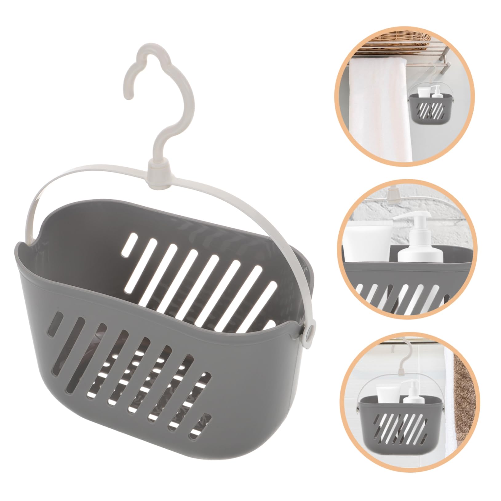 DECHOUS 2 Piezas cesta de mano de baño cesta colador de platos cesta de almacenamiento de baño bolsos champú ducha de plástico para baño ducha portátil de plástico ajo Perchero necesidad