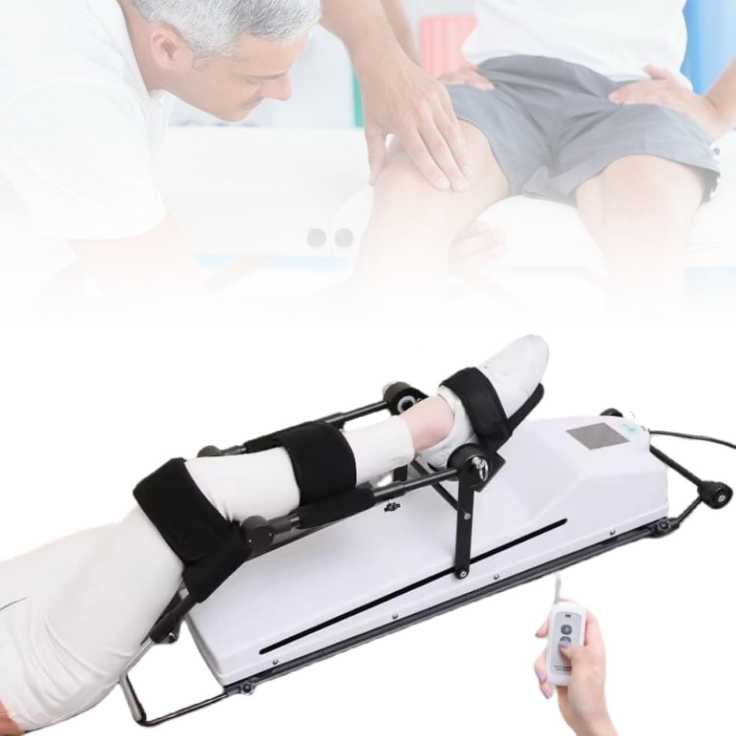 Equipo De Rehabilitación De Rodilla, Entrenador De Rehabilitación De Rodilla con Control Remoto, Máquina De Tracción De Miembros Inferiores Dispositivo De Entrenamiento De Piernas,right-M