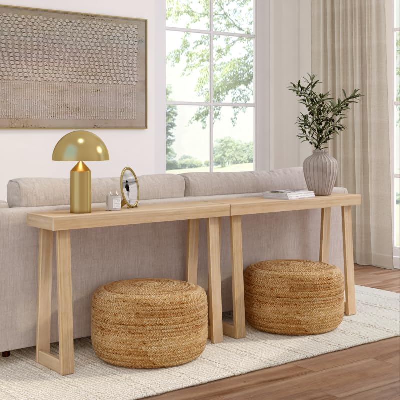 Plank+Beam Classic Console Table, 46 Inch, Blonde - Image 3