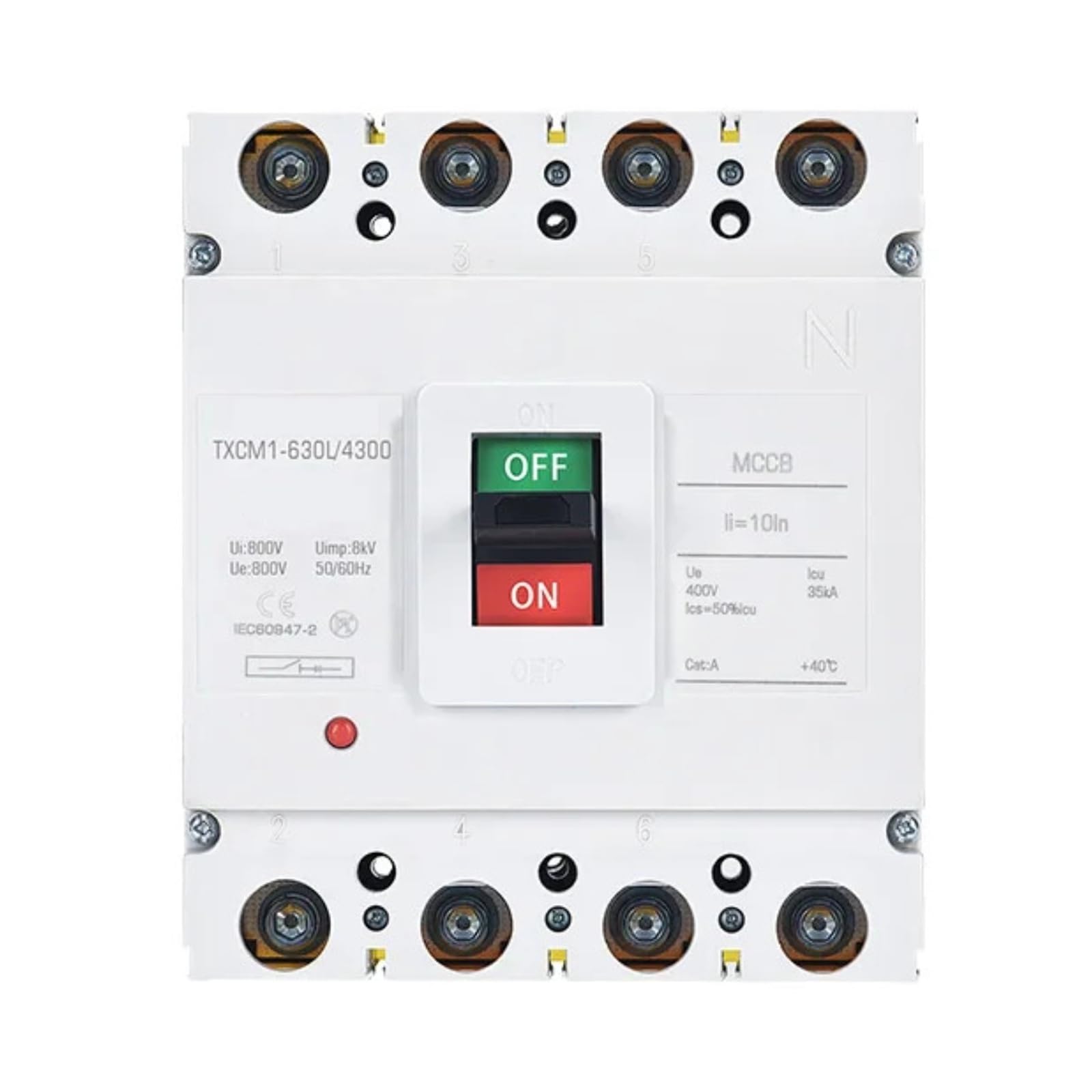 Disjoncteur boîtier moulé MCCB protection thermique moteur 4P 250A
