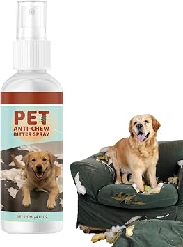 Dog Repellent Spray - Indoor Scratch Prevention 120ml Dog Repellent Spray - Indoor and Outdoor Chew Prevention Pet Training Aid - Repellent Insect Repellent
