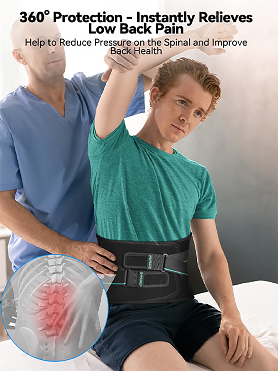SYXUPAP Fascia Lombare Posturale, Regolazione della Fascia Schiena per Uomini e Donne, Posturale Cintura Lombare Utilizzare per Sport, XL