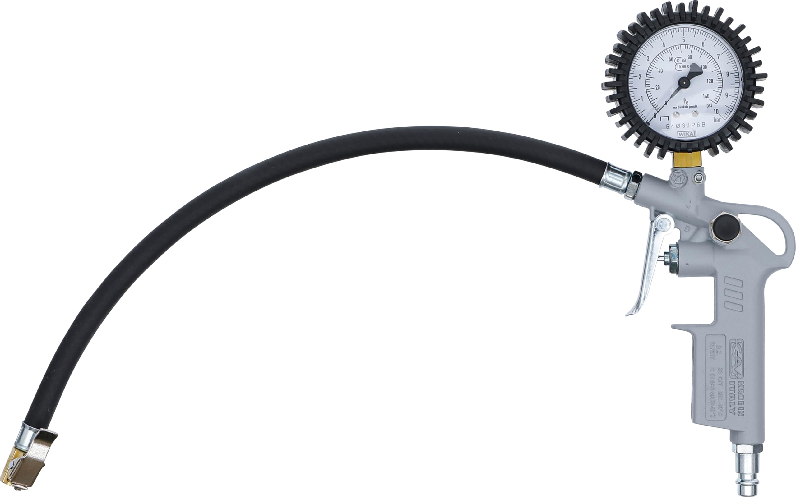 BGS 55400 | Pistolet de gonflage pneumatique | étalonné | 0-10 bars