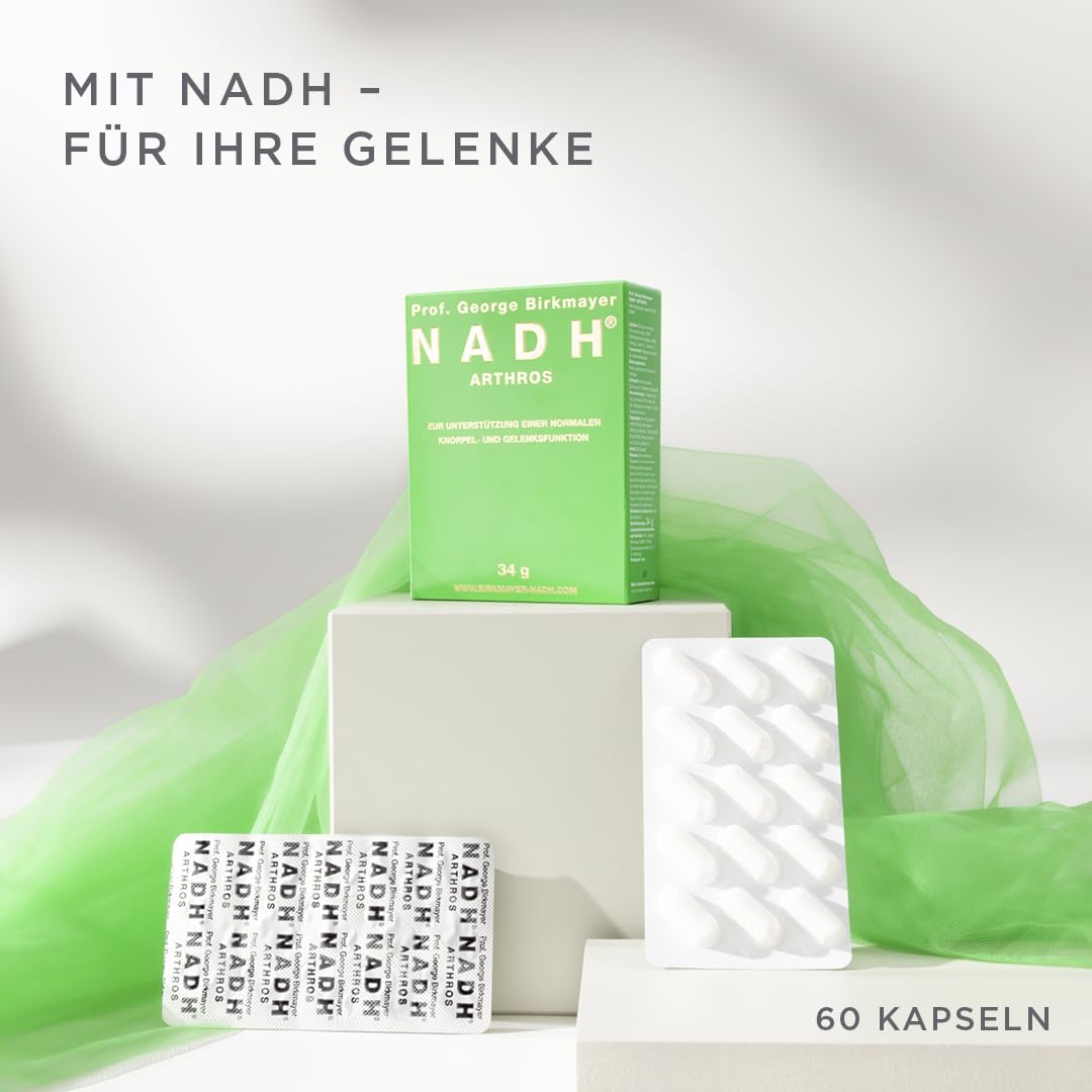 ARTHROS, hochdosiert, 60mg NADH-Tagesdosis, Kapsel, Supplement, 60 Kapseln