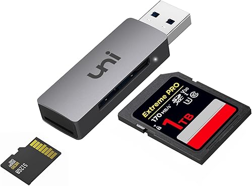 uni - Lector de tarjetas SD, adaptador de tarjeta SD USB 3.0 de alta velocidad, lector de tarjetas de memoria Micro SD, compatible con tarjetas