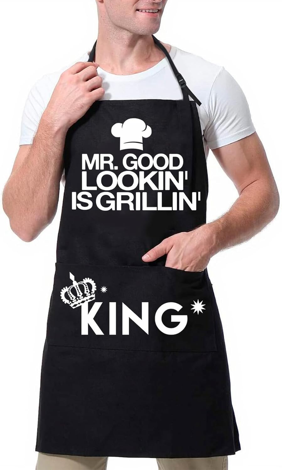 Funny Aprons for Men Birthday Gifts for Men Unique Gifts for Dad Fathers Day Husband Grilling BBQ Grill