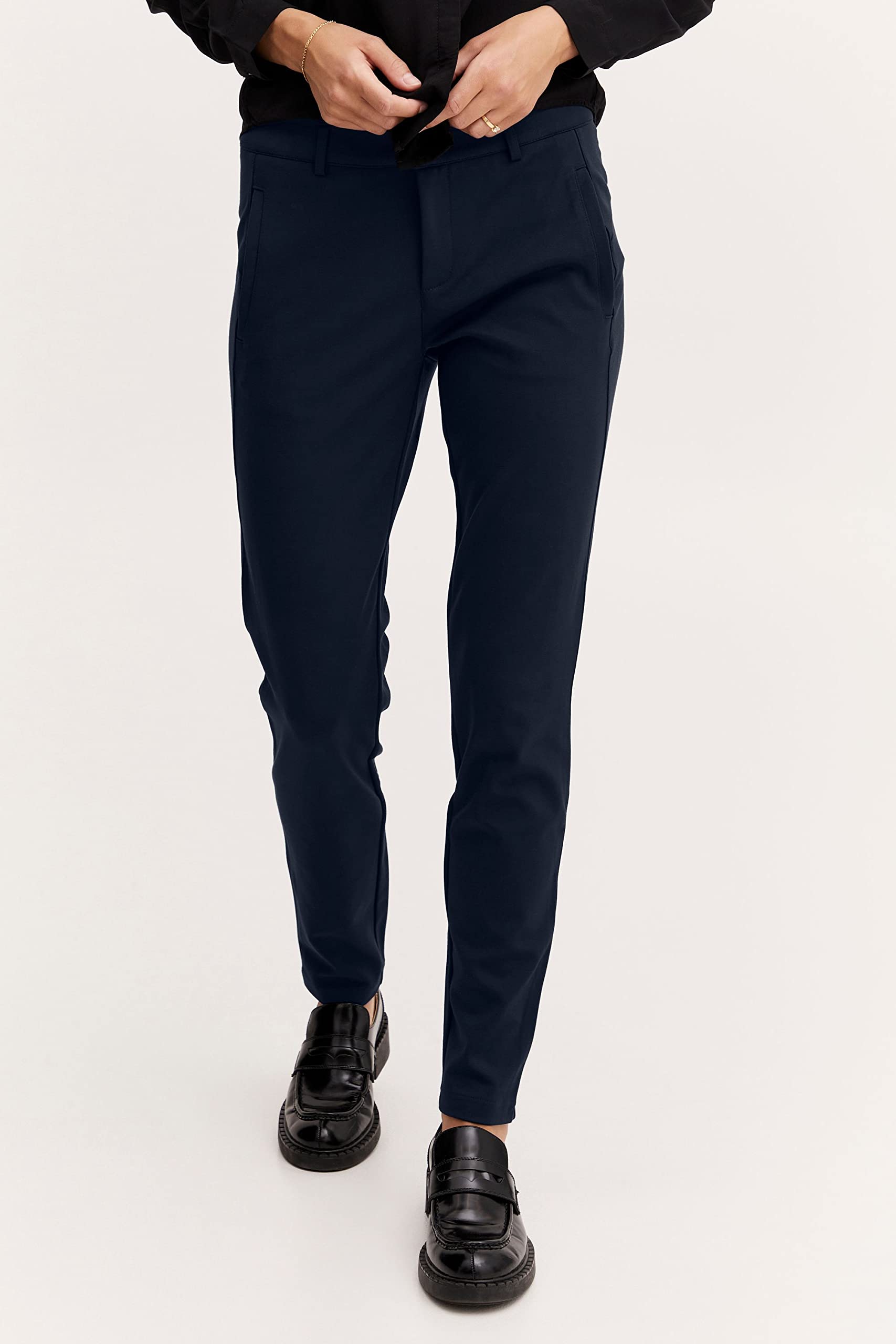 fransa FRLano Damen Hose Stoffhose Pant mit Stretch Slim Fit Mid Waist