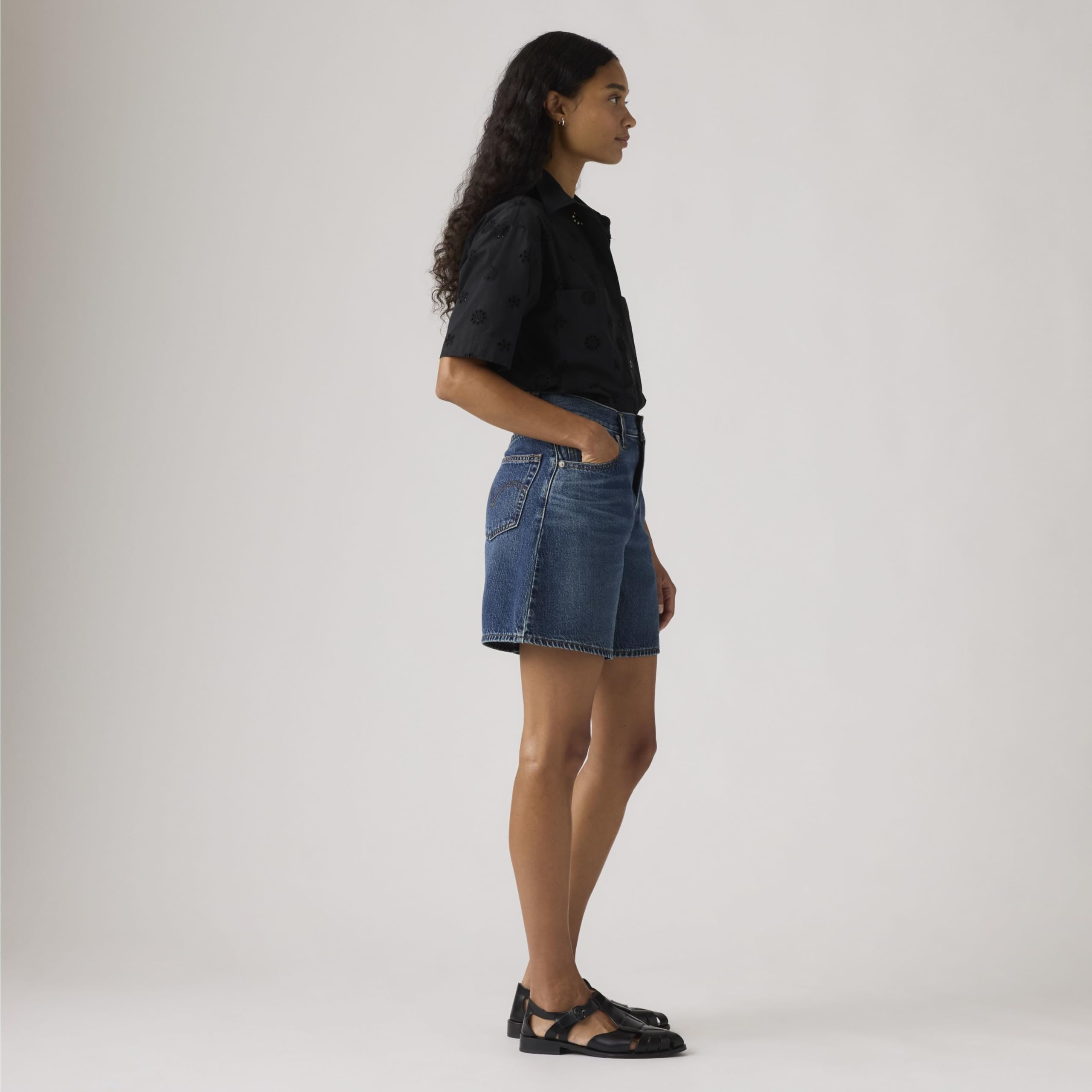 Levi's High Baggy Short Pantaloncini Donna