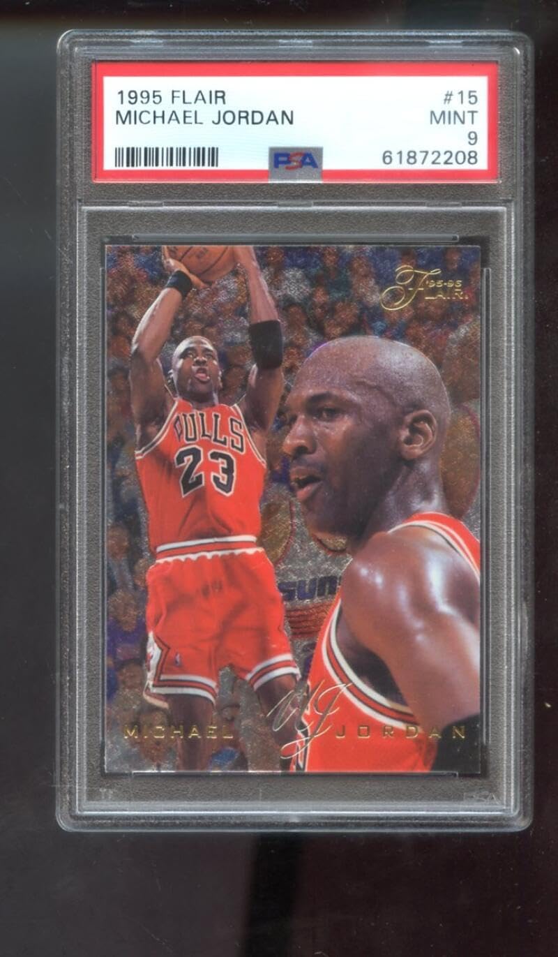 1995-96 Fleer Flair #15 Michael Jordan PSA 9 Graded Basketball Card NBA 95-96 1995-1996 Chicago Bulls