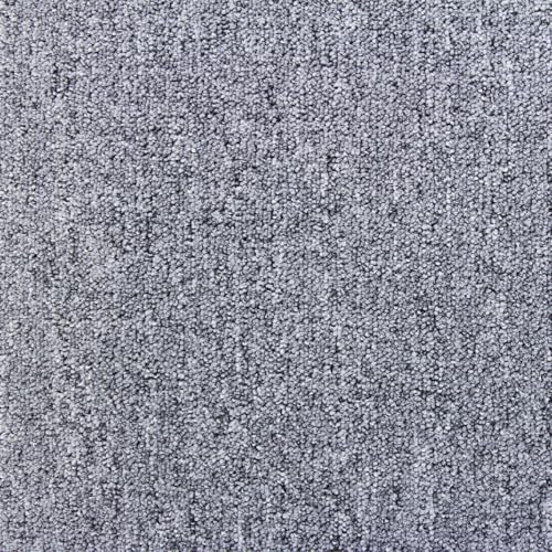 Dalle de Moquette Ultra-Résistant Couleur Gris Platine pour Usage Professionnel, Paquet de 20 Dalles de 50cm x 50cm (Superficie de 5m²)