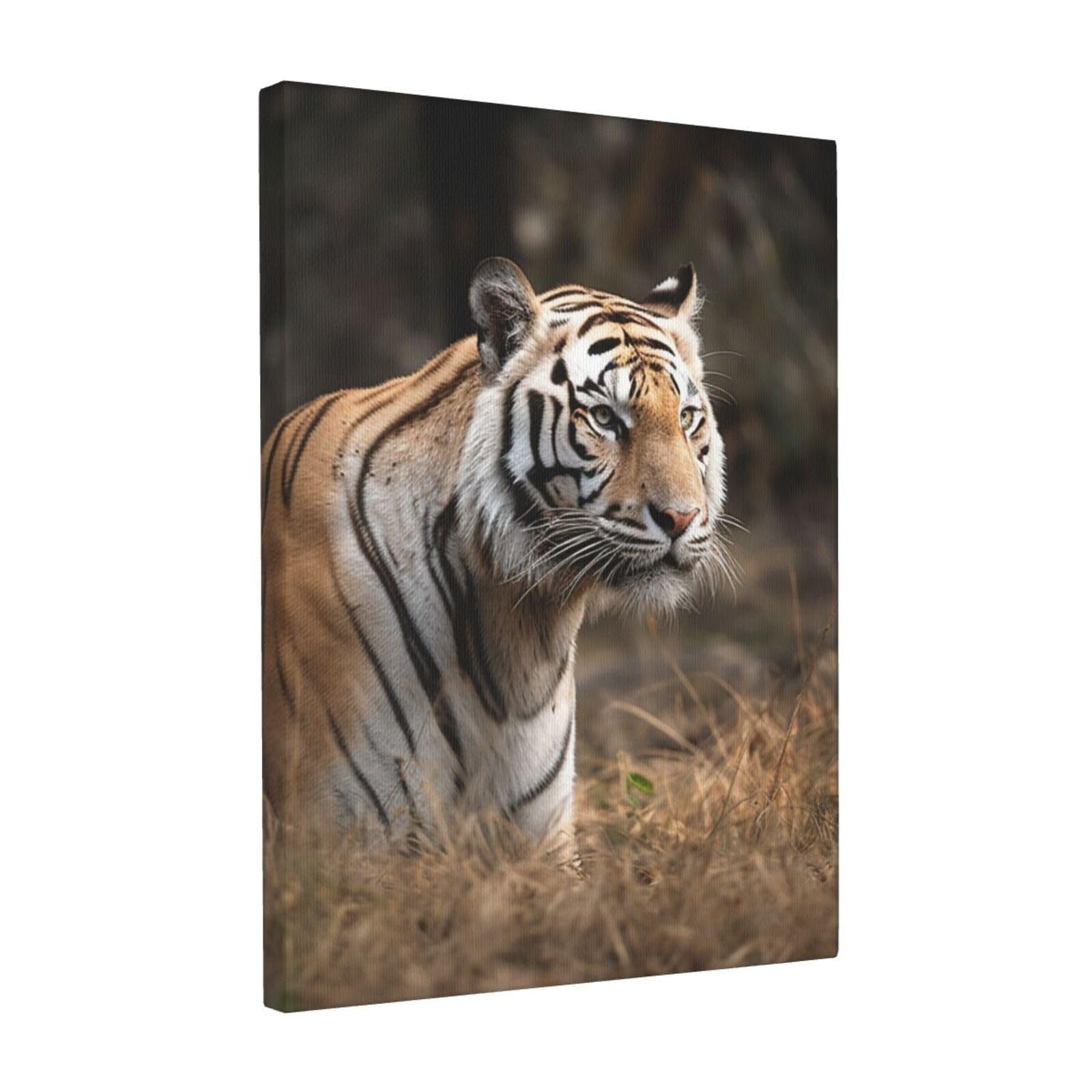 FodPand Wildlife tiger Canvas Wall Art for Living Room Wall Decor 12"x16" Modern Artwork Painting Pictures Hanging Canvas Prints Aesthetic Wall Art for Bedroom Bathroom Office Wallart Decor