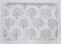 Vista 4 de Colcha Kantha con estampado de bloques a mano, funda de cama Kantha de algodón, colcha Kantha india, colcha de tamaño Queen Kantha, colcha Kantha