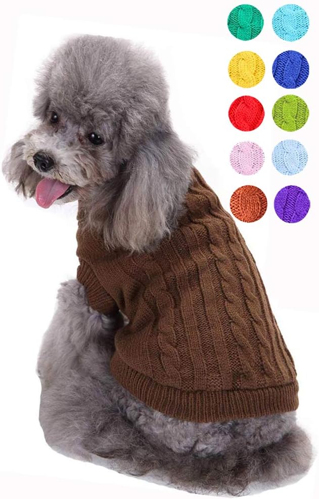 Small Dog Sweater, Warm Pet Sweater, Cute Knitted Classic