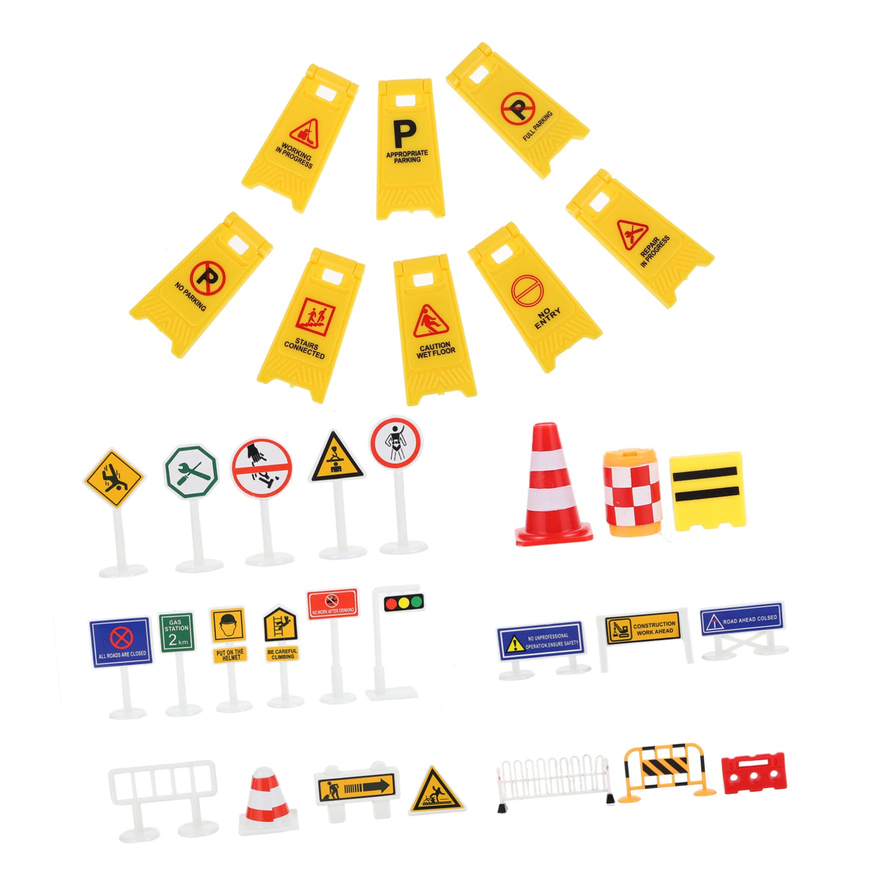 FELTECHELECTR Road Sign Toys for Boys and Girls Set Simulation Traffic Sign Boys and Girls Traffic Safety Toys Preschool Educational Games