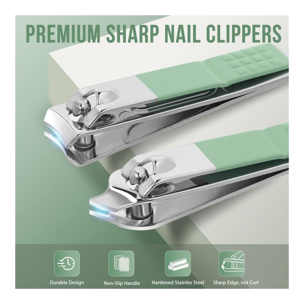 Nagelknipser Maniküre Pediküre Kit, 7 Stück Nagelpflege Werkzeuge für Frauen - Essential Nail Clipper Set für Pflege und Pflege