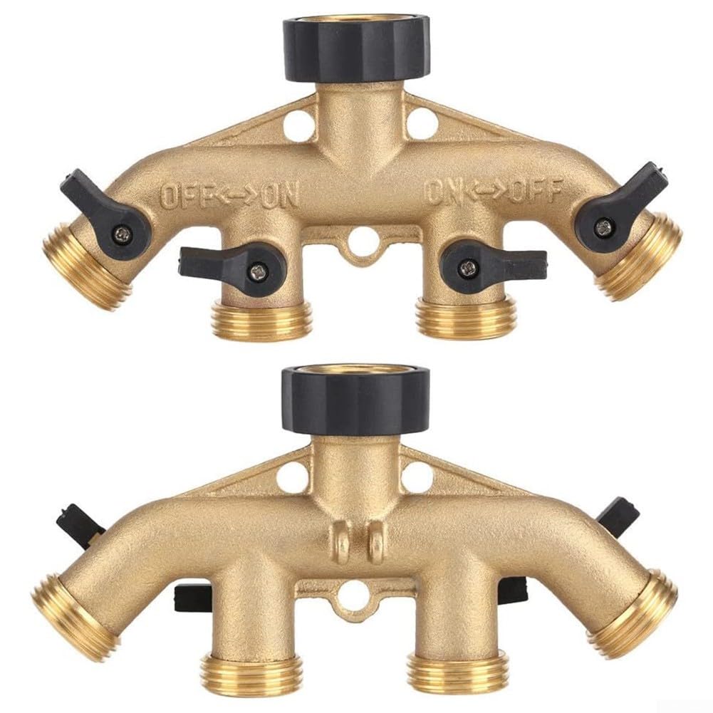 Ottone G3/4 pollici rubinetto da giardino a 4 vie tubo da giardino Splter valvola di irrigazione connettore rapido Way Shunt quattro usce 1 pz  15
