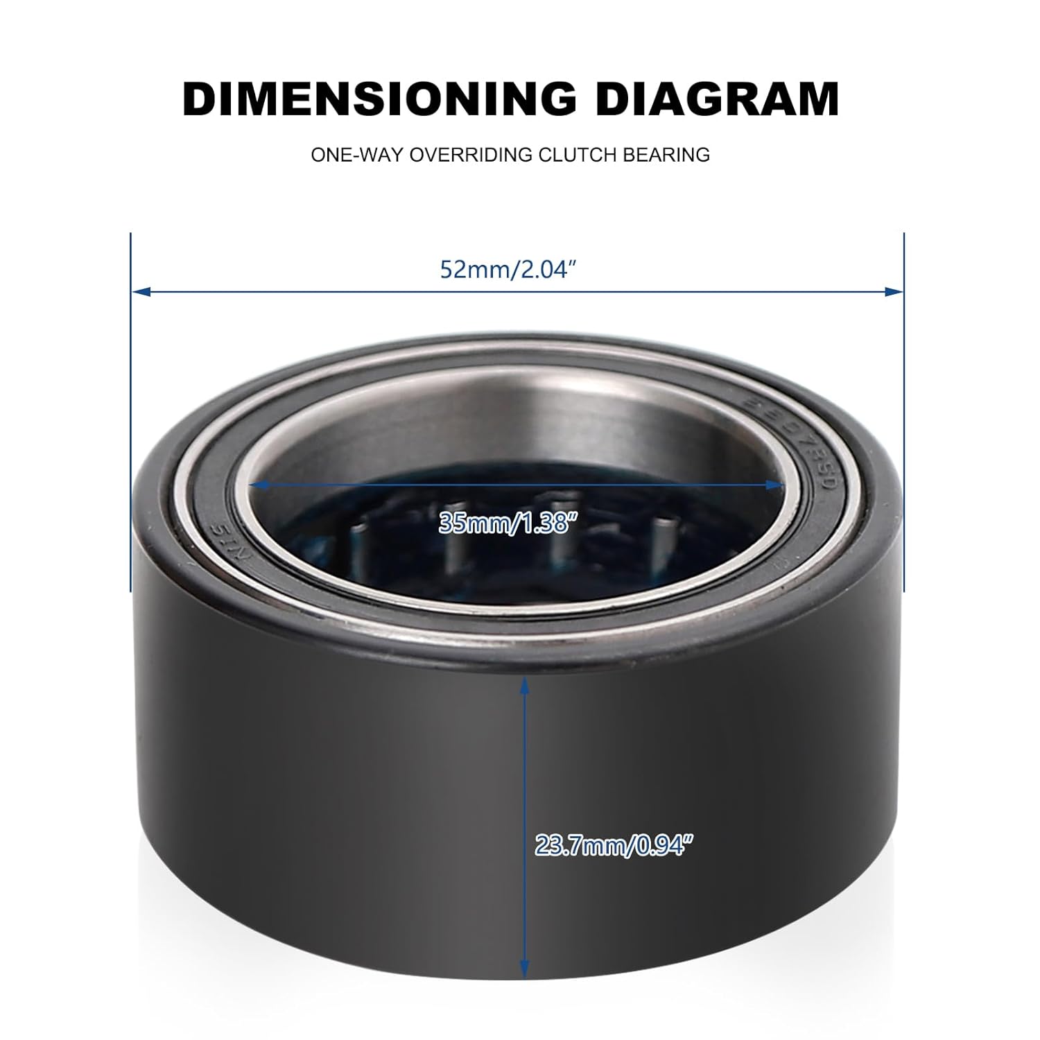 Minho One-Way Overriding Clutch Bearing, 52*35*24mm, Compatible with CFMoto CFORCE 400/500/600, UFORCE 600, 2017-2022, OEM Part Number 0GR0-051300