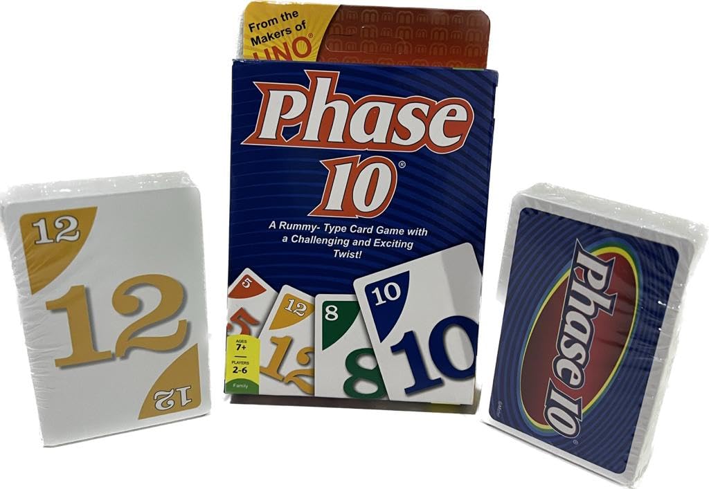 Phase 10 Card Game multi colors for kid/Adult