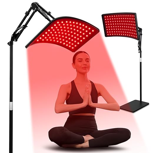 Red Light Therapy for Face and Body, Red Infrared Light Therapy Lamp with Stand Led 660nm Red Light-Therapy& 850nm Infrared Light Device for Body