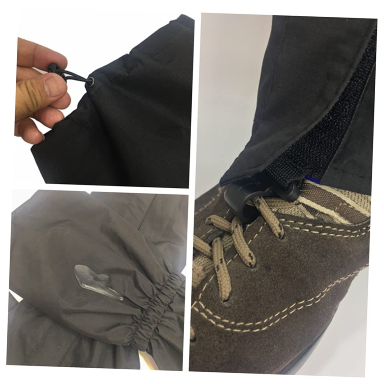 INOOMP 3paires Guêtres De Ski Imperméables Et Respirantes pour Activités De Plein Air Protection des Bottes Et Pantalons La Neige Et Humidité Conception Durable Et Noir
