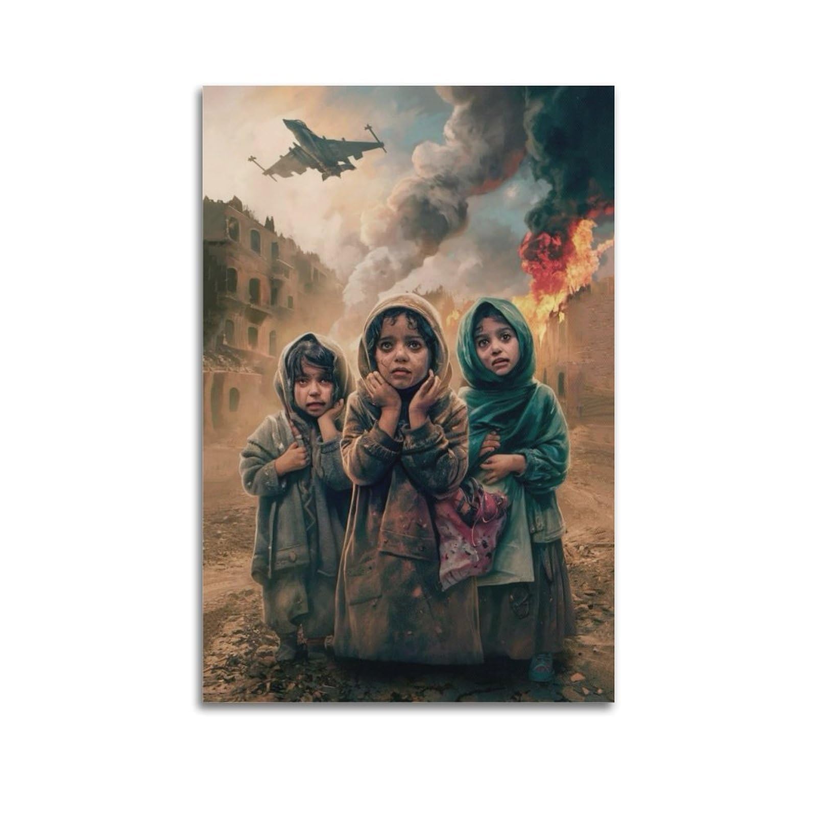 XKUGA Retro Anti-war Peace Poster Freedom Gaza Palestine Modern Decorative Canvas Prints - Ideal Wall Art for Family, Man Cave, Game Room, Boys & Girls Bedroom 20x30inch(50x75cm)