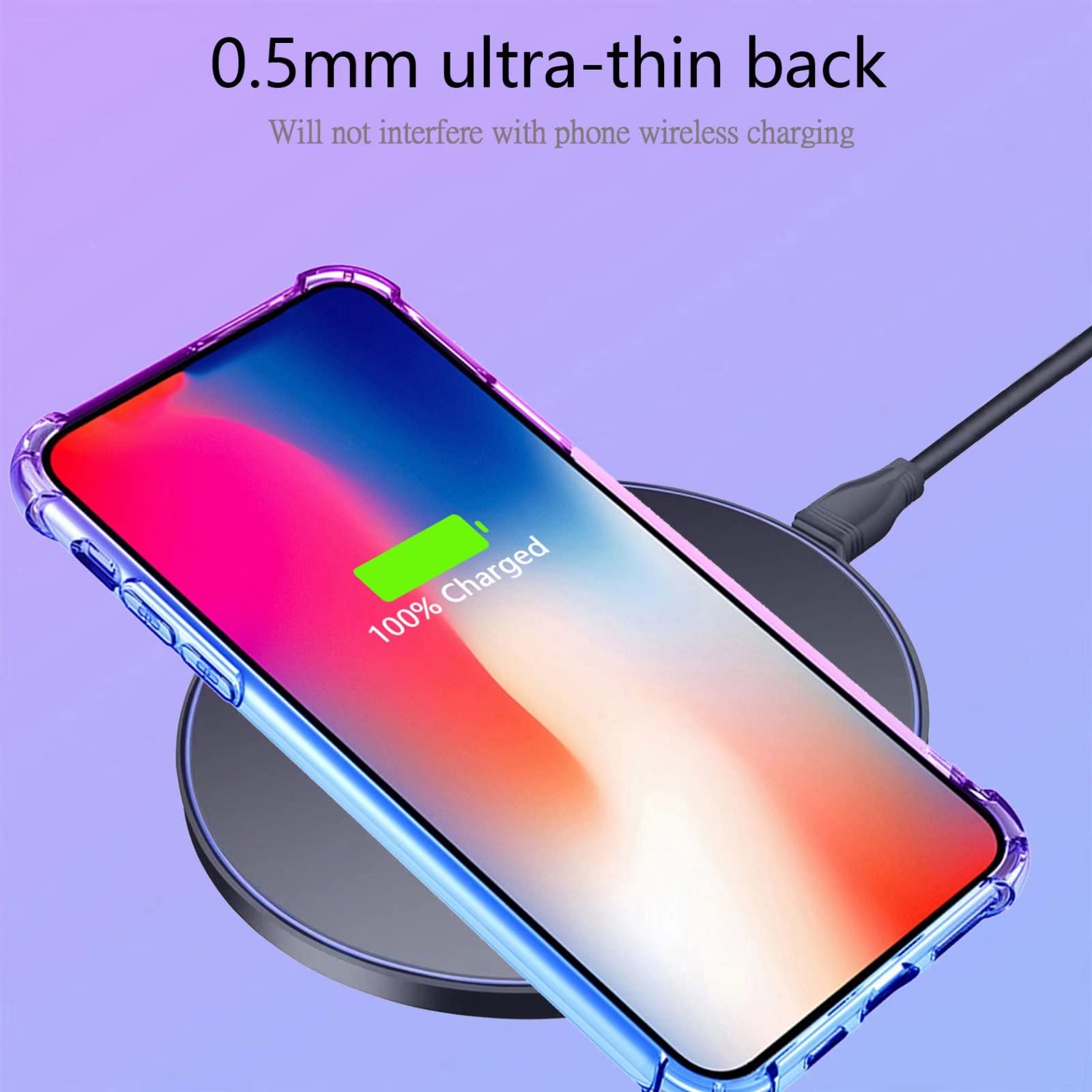 Cover per Honor X7a, Custodia Trasparente Gradiente Protettivo TPU Case