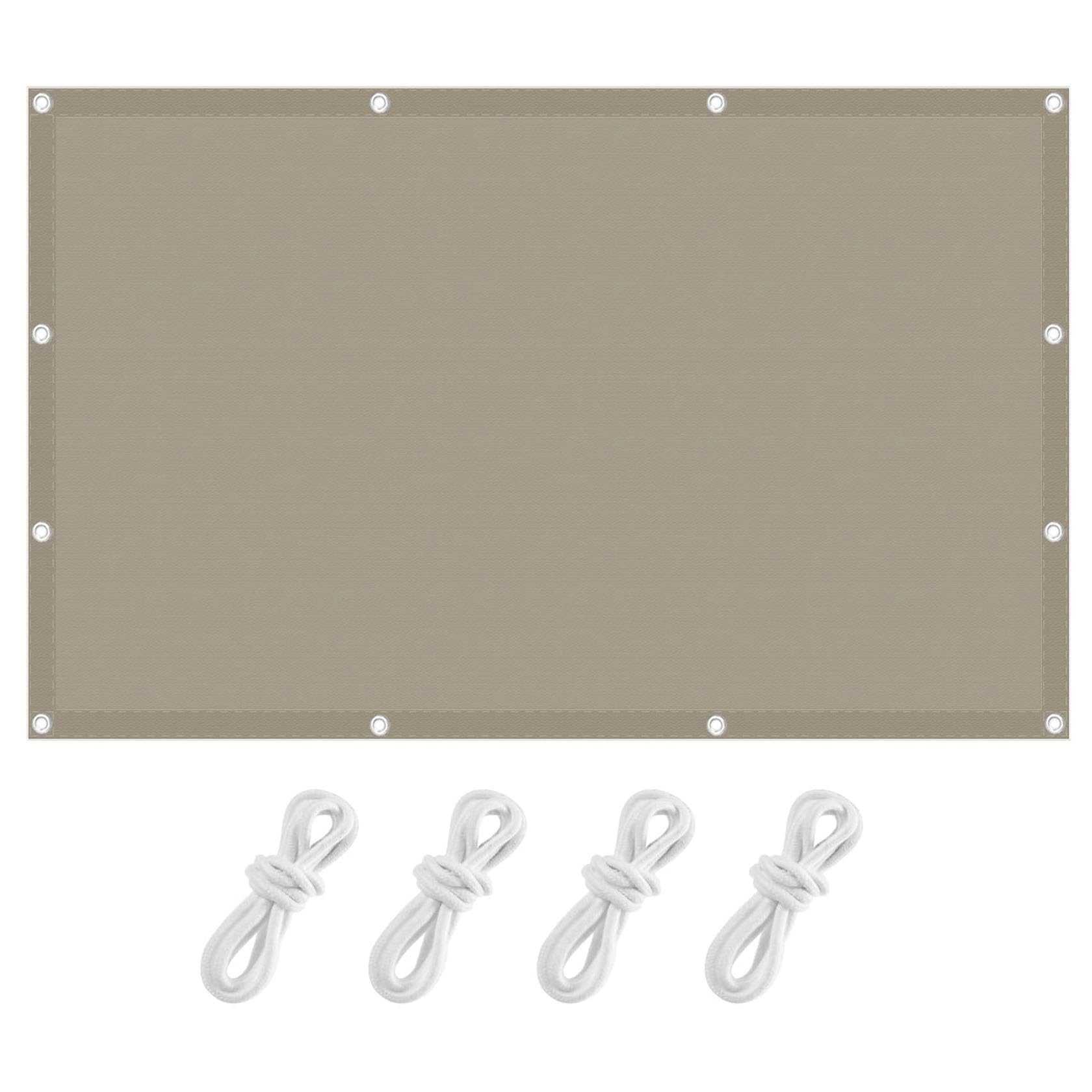 Voile d'ombrage imperméable 2.2x4 m rectangulaire taupe pour le jardin