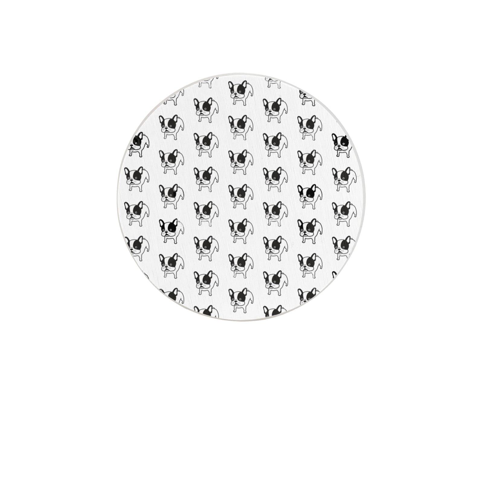 French Bulldog Dog Two Pieces Coaster Heat-Resistant Reusable Saucers for Drinks Wine Glasses Plants Cups Mugs