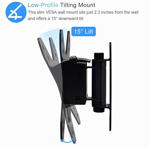 Miniatura 4 de IFCASE Montaje en pared VESA para monitor de TV pequeño de fácil instalación, se adapta a pantalla LCDLED de 13-32 pulgadas (negro)