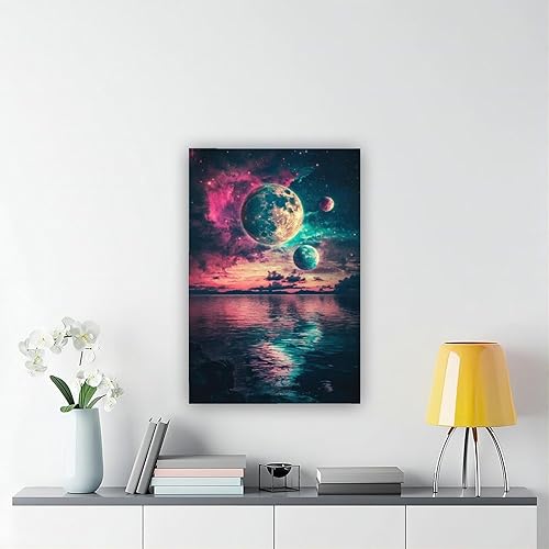Miniatura 6 de Imaginative Cosmic Nebula Print  Retro Futuristic Space Wall Decor Art Wall Decoration Poster Family Bar Restaurant Garage Cafe Art Sign Gift Frame