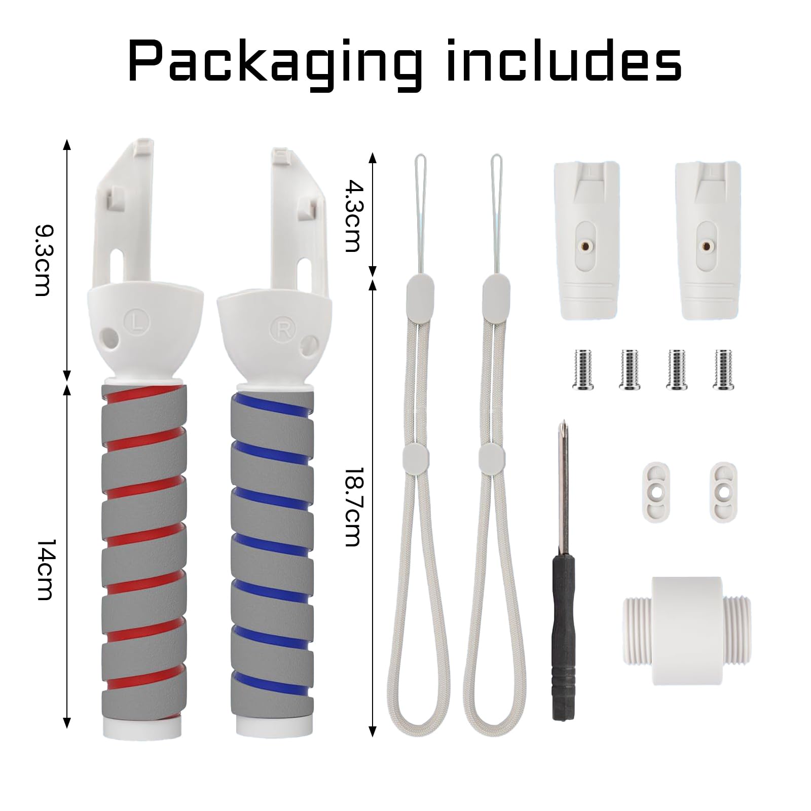 3 in 1 VR Gorilla Tag Long Arms Sticks for Meta Oculus Quest 3S Quest 3, Dual Controller Extension Grip Handle Golf Club Attachments VR Games Compatible with Meta Quest 3S / 3 Accessories (White) — view 2