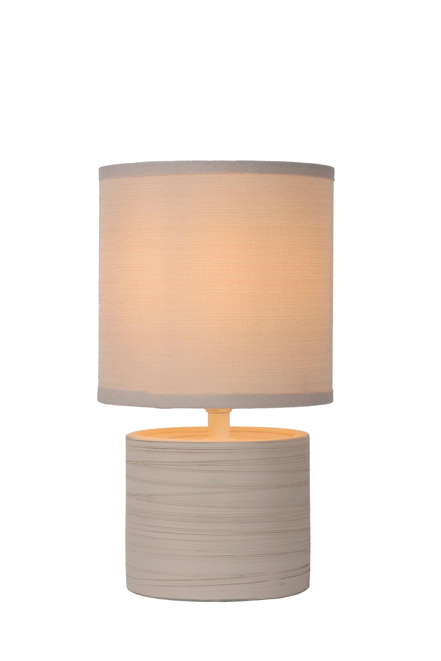 LUCIDE GREASBY Table Lamp Diameter 14 cm 1xE14 Cream