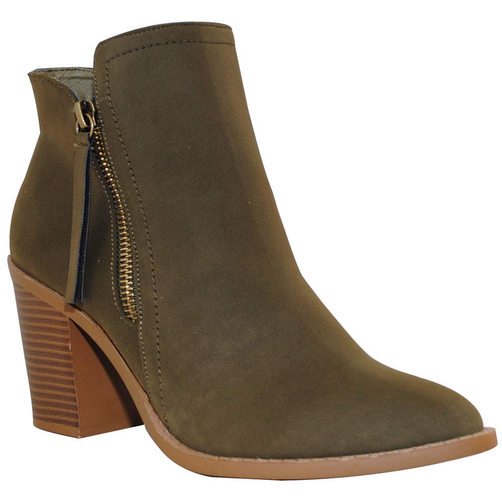 TRENDSUP Women's Fashion Side Zipper Booties
