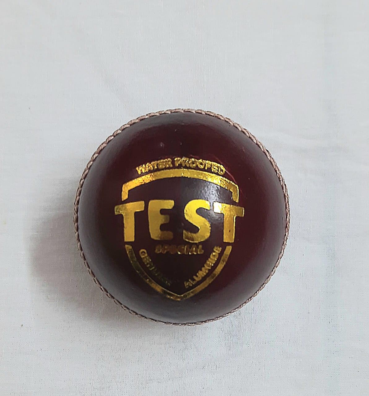 Sportscrick Test Red Leather Ball (Red)-image-8