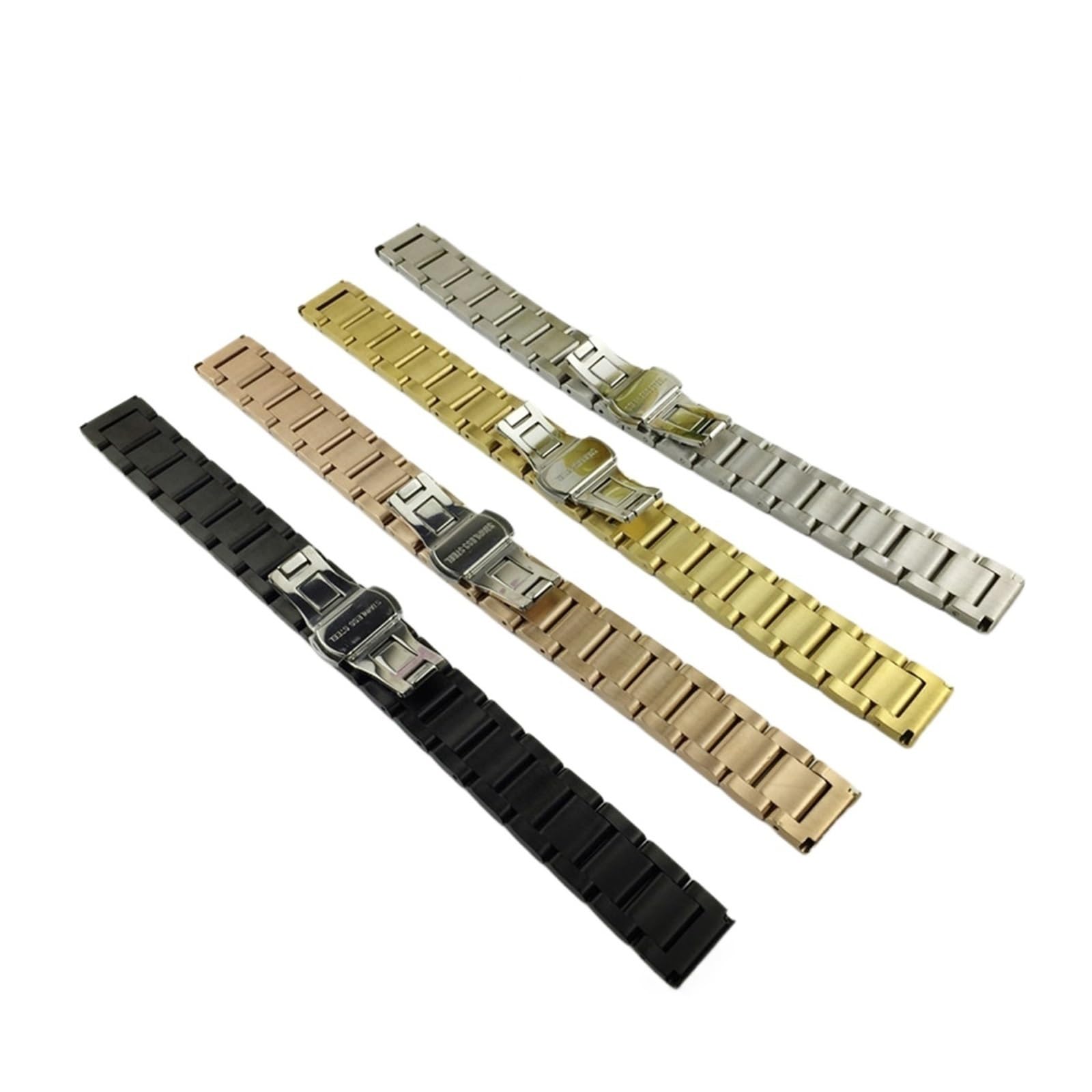 MENGKE Cinturino in acciaio inox in acciaio inox cinturino da polso in metallo 16mm 18mm 20mm 21mm 22mm 23mm 24mm cinturino in oro argento oro nero