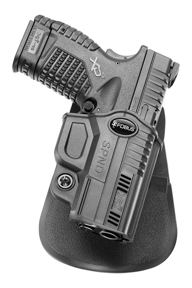 Fobus SPND Evolution Holster for Springfield XD-S 3.3in. & 4in. .45, XD-S 3.3in. & 4in. 9mm & .40 , Right Hand Paddle, Black