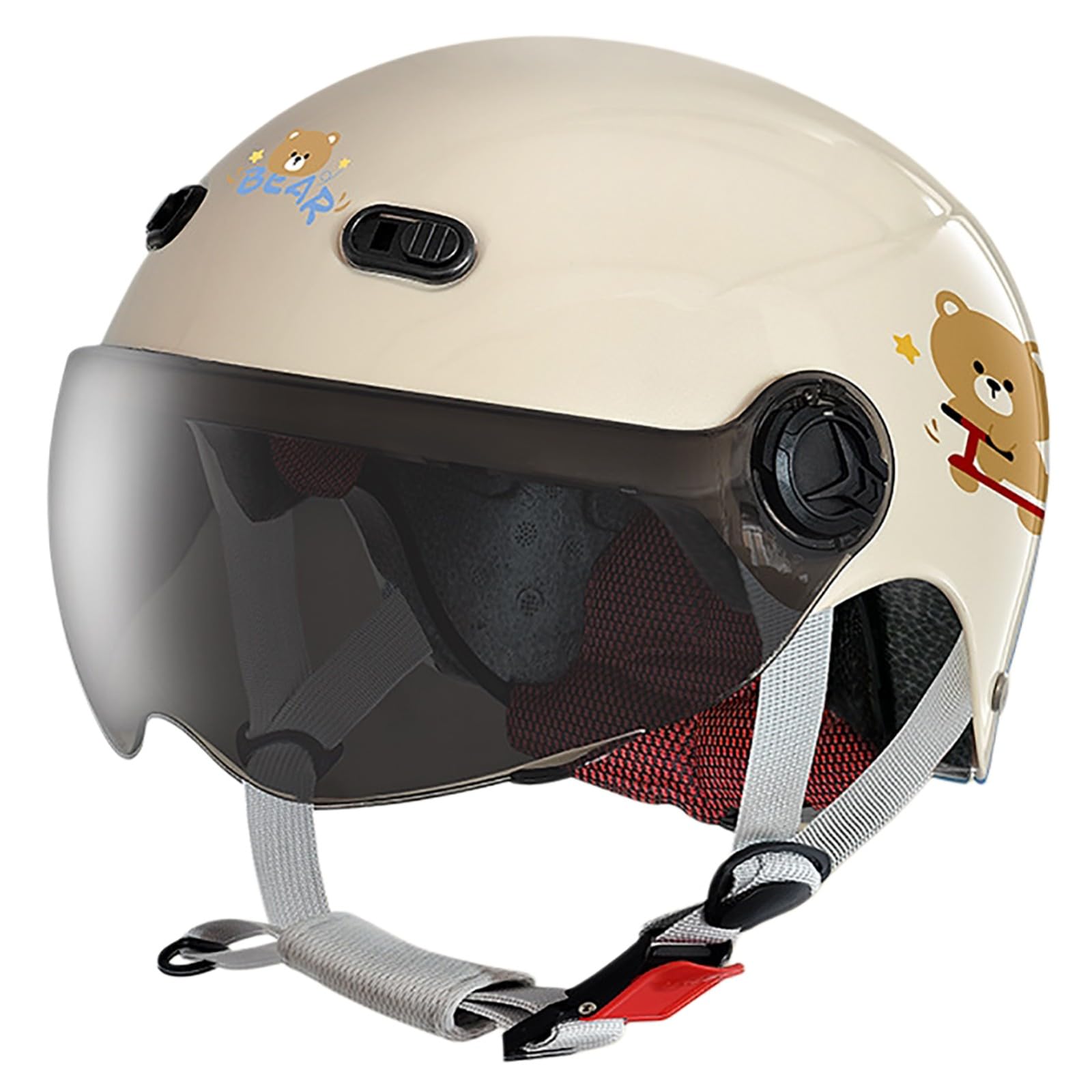 Kask dziecięcy, półtwarz do jazdy na rowerze, deskorolce, skuterze, łyżwiarstwie, certyfikat ECE 22.06, regulowany, dla dziewcząt, chłopców 3, 53-57 cm