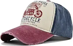 Boné LukeSports Motorcycle Vintage – Algodão, Ajustável e Confortável