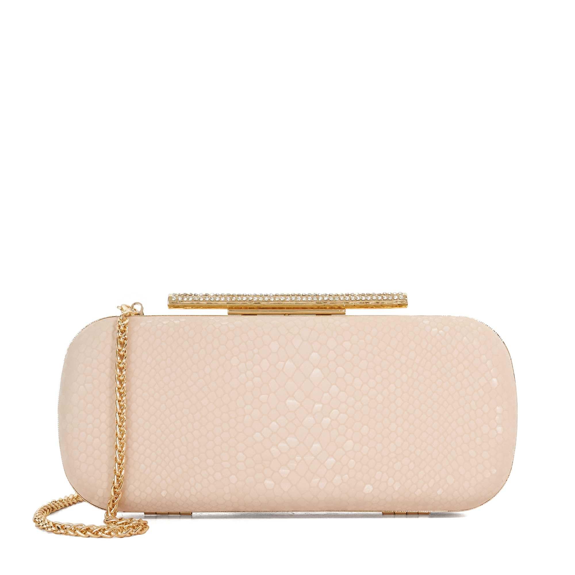 Dune London Women's Red 'Body' Leather Clutch Bag In