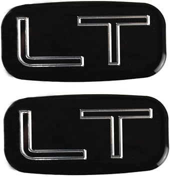 2pcs LT Emblems استبدال لوحة ملصقات ثلاثية الأبعاد لـ 99-07 15036136 شيفروليه سيلفرادو سوبربان تاهو تشيفي جنرال موتورز كروم / أسود