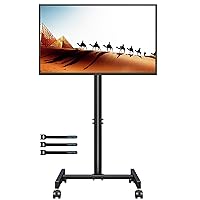BONTEC Supporto TV da Pavimento con 4 Ruote per Schermo 13-42 pollici LED LCD Plasma