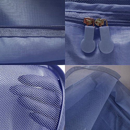 Flameer Pacote com 6 Bolsas de Armazenamento Impermeáveis para Viagem Cubo Organizador de Bagagem, A