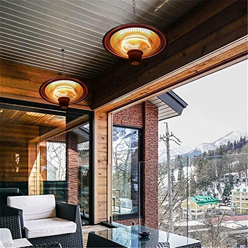 Exception Hanging Electric Patio Heater, Halogen Tube Space Heater, 3 Seconds Quick Heat, Adjustable 2 Heating Modes, For Outdoor Indoor #TOP2