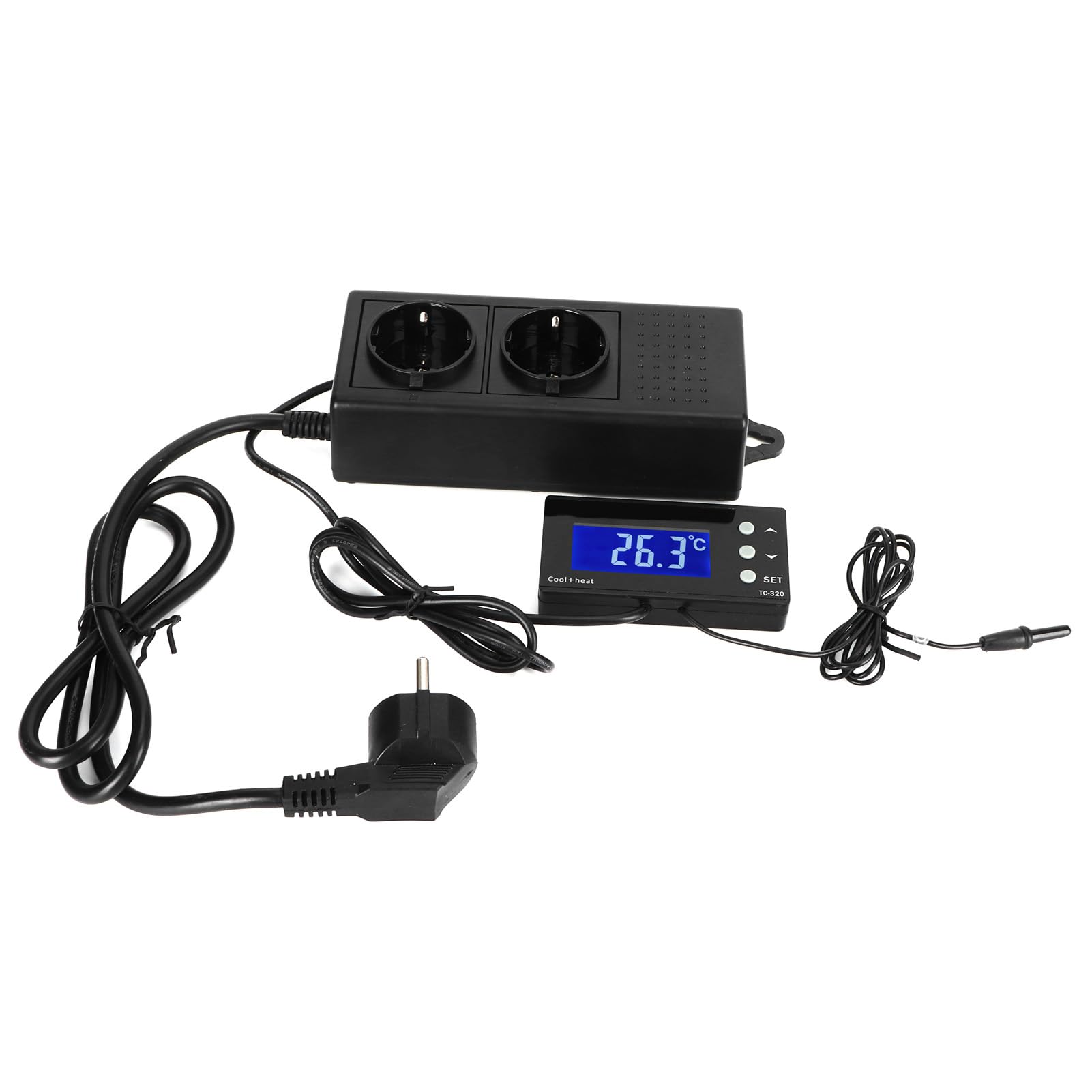 Fdit Contrôleur de Température Thermostat pour Aquarium, Régulateur Numérique 16-42℃ for Aquarium